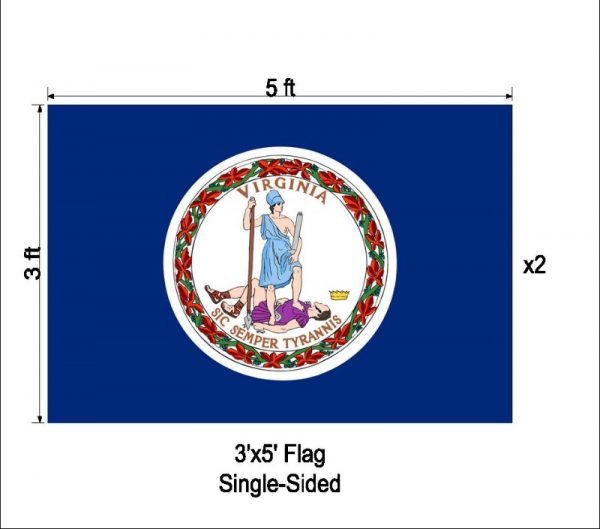 Virginia (VA) State Flag sold by Sign Central, Inc.