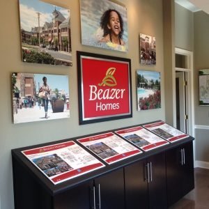 Beazer Homes Acrylic Indoor Sign Display and Framed Logo by Sign Central, Inc.