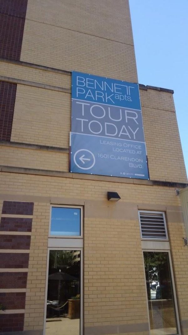 Bennet Park Apartments Banner Installed On Building by Sign Central Inc