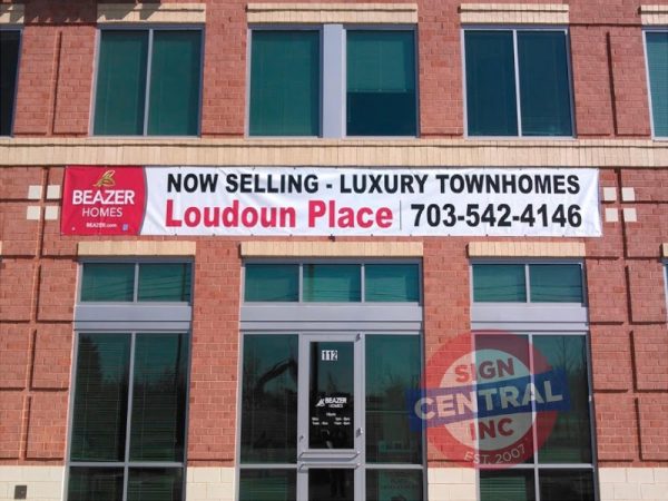 Loudoun Place Banner Installed On Building by Sign Central Inc